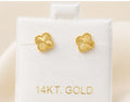 Aretes Pequeños de Trébol en Oro de 14K