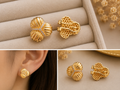 10K Italian Gold Omega Earrings