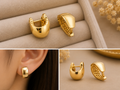 10K Italian Gold Small Hoop Earrings with Hinged Closure