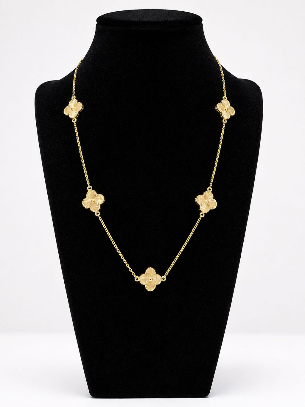 10K Solid Italian Reversible Clover Chain