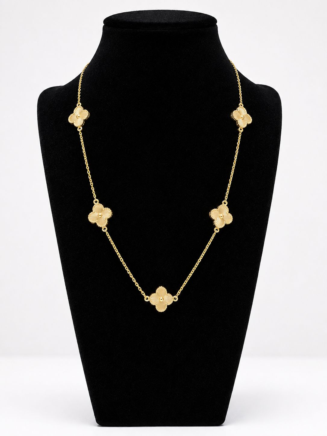 10K Solid Italian Reversible Clover Chain
